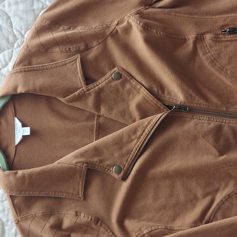 Camel/Tan Moto Jacket (Fits Like 18W-20W) - Picture 2 of 11